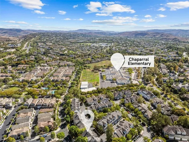 a view of a city with an outdoor space