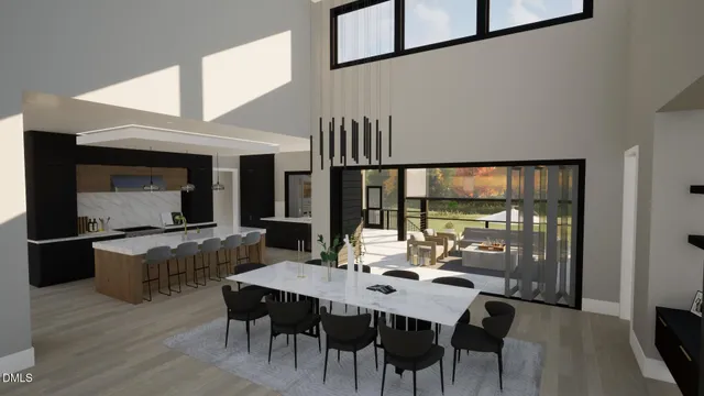 a black and white photo of a room