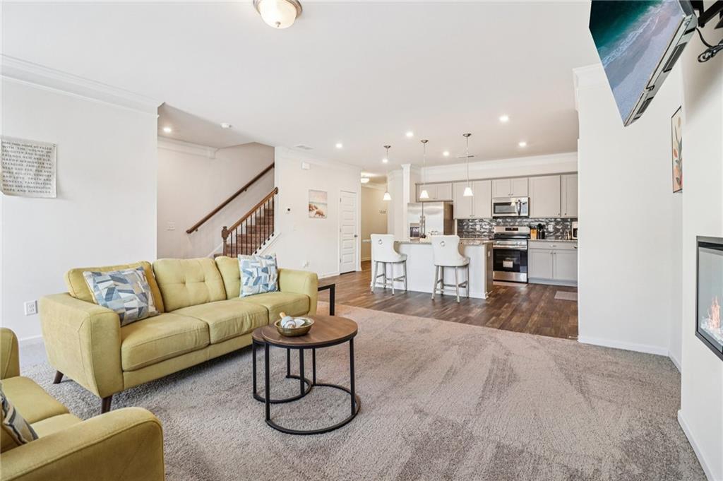 3625 Fairhaven Drive Powder Springs, GA 30127 - Photo 4 of 20 a living room with furniture and kitchen view