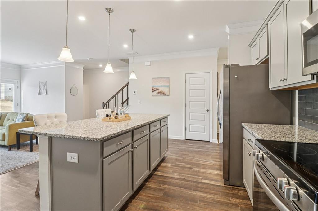 3625 Fairhaven Drive Powder Springs, GA 30127 - Photo 7 of 20 a bathroom with a sink a vanity and a shower