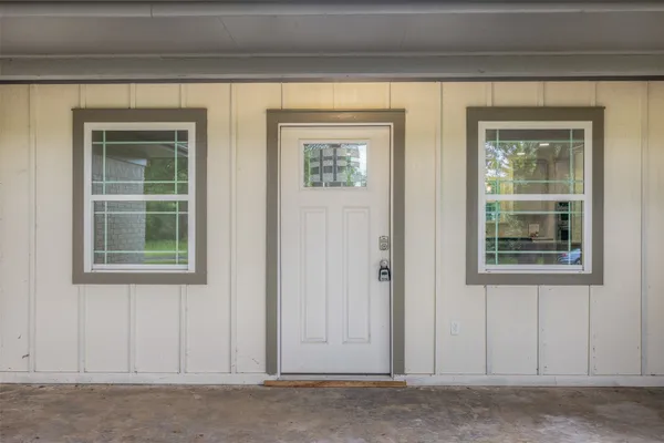 a view of front door