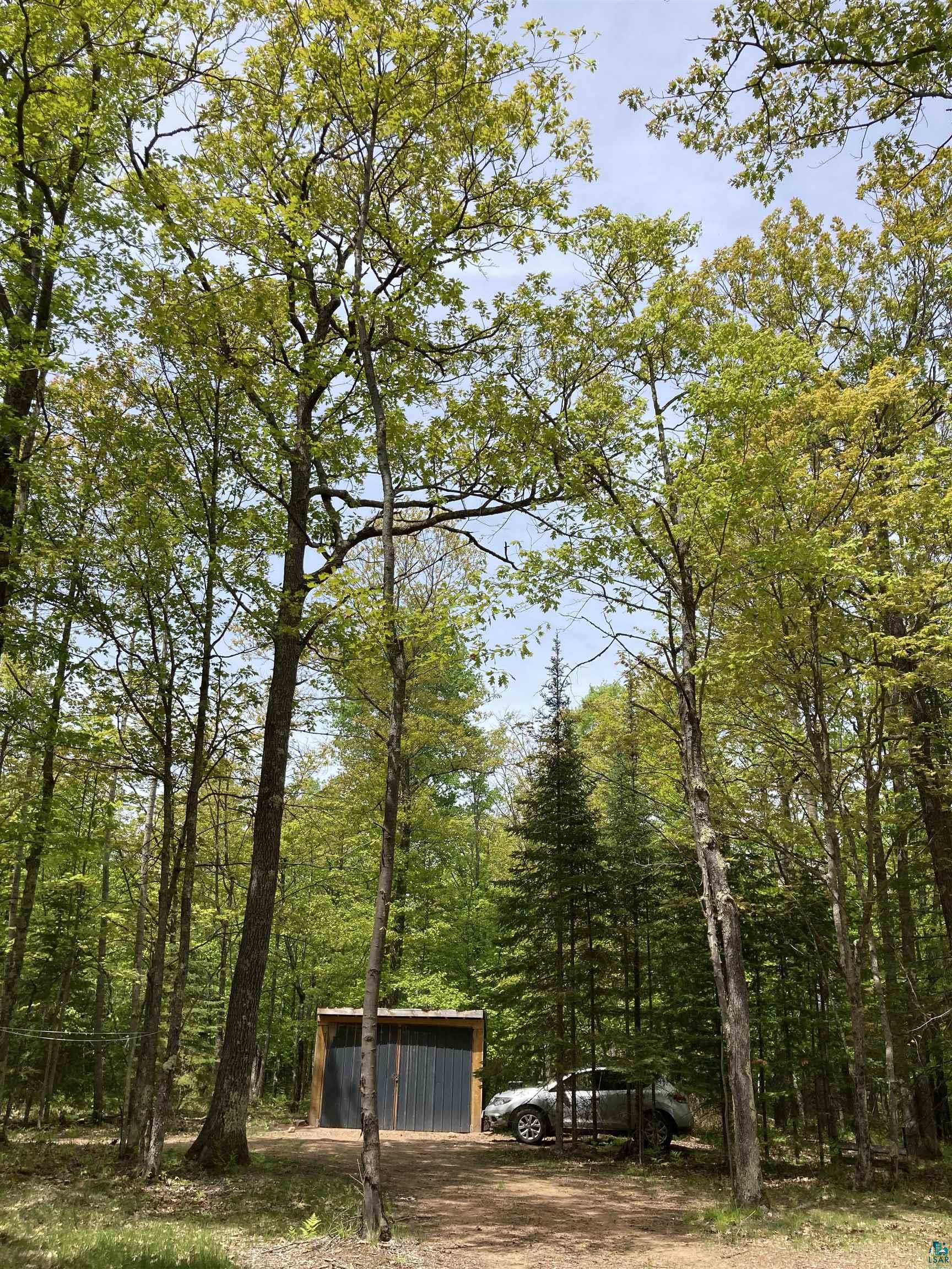 14334 East Eagle Ridge Brule, WI 54820 - Photo 21 of 26 View of yard featuring a forest view and an outbuilding