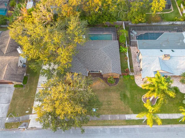 a view of yard along with trees