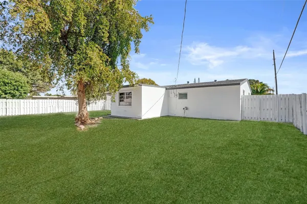 a backyard of a house