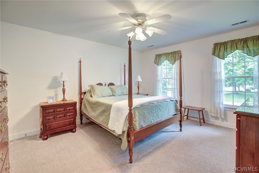 11109 Warren View Road Henrico, VA 23233 - Photo 22 of 38 Bedroom two with new carpet, ceiling fan, and larg