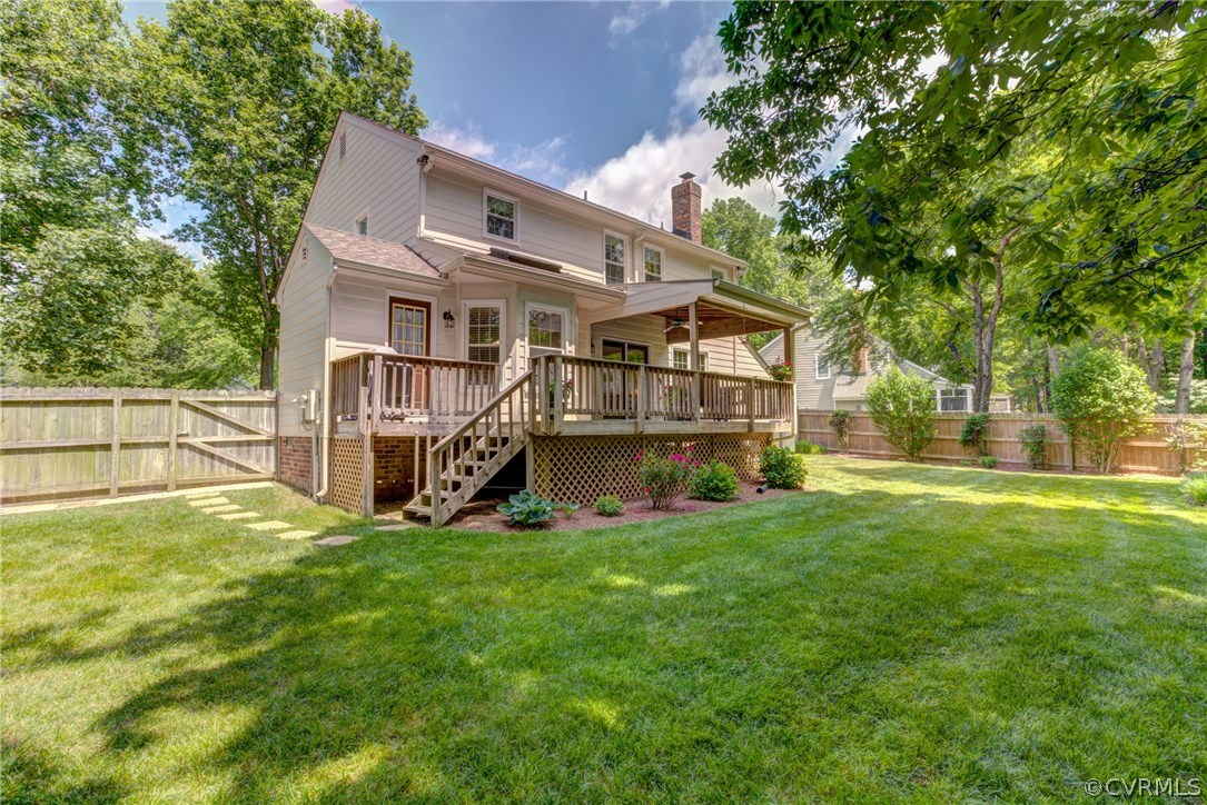 11109 Warren View Road Henrico, VA 23233 - Photo 29 of 38 Rear view of home with elegant plantings.