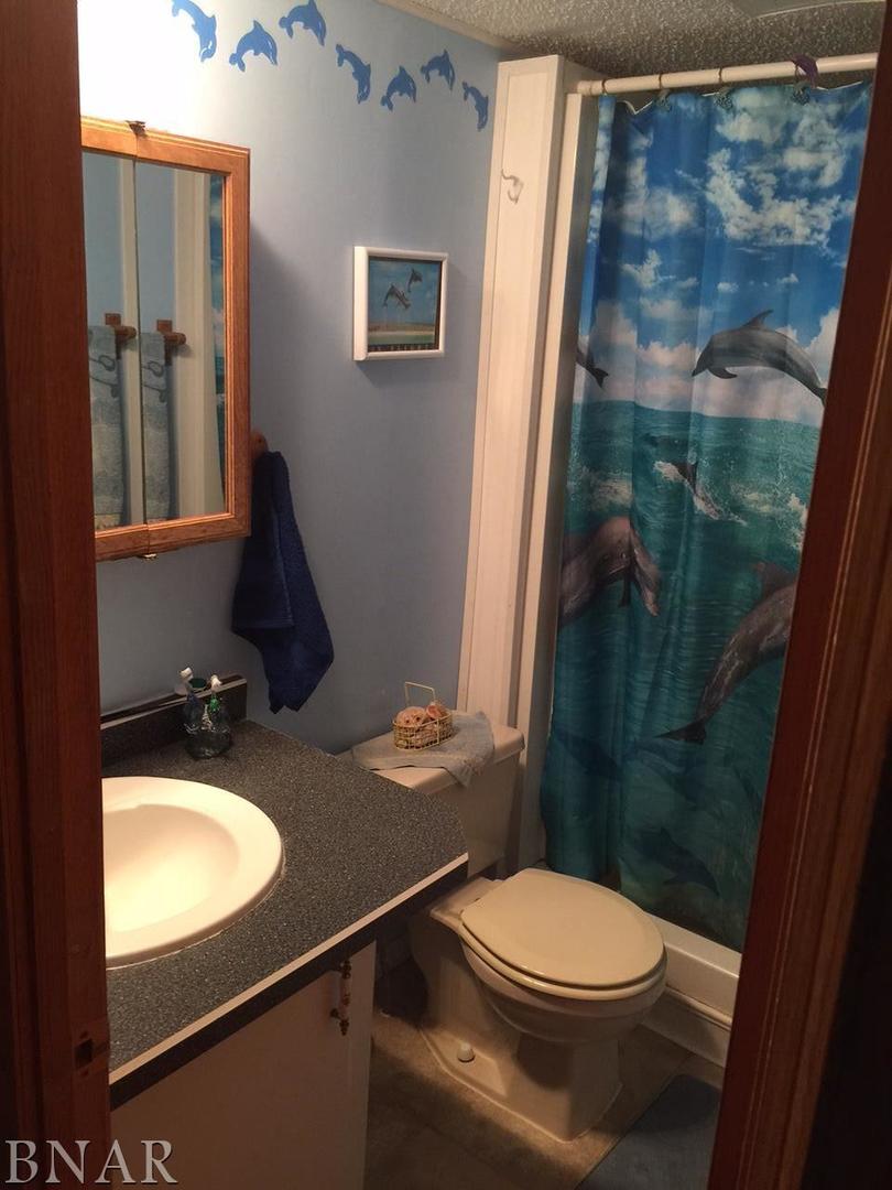 12846 Taft Road Clinton, IL 61727 - Photo 8 of 21 a bathroom with a sink a toilet and shower