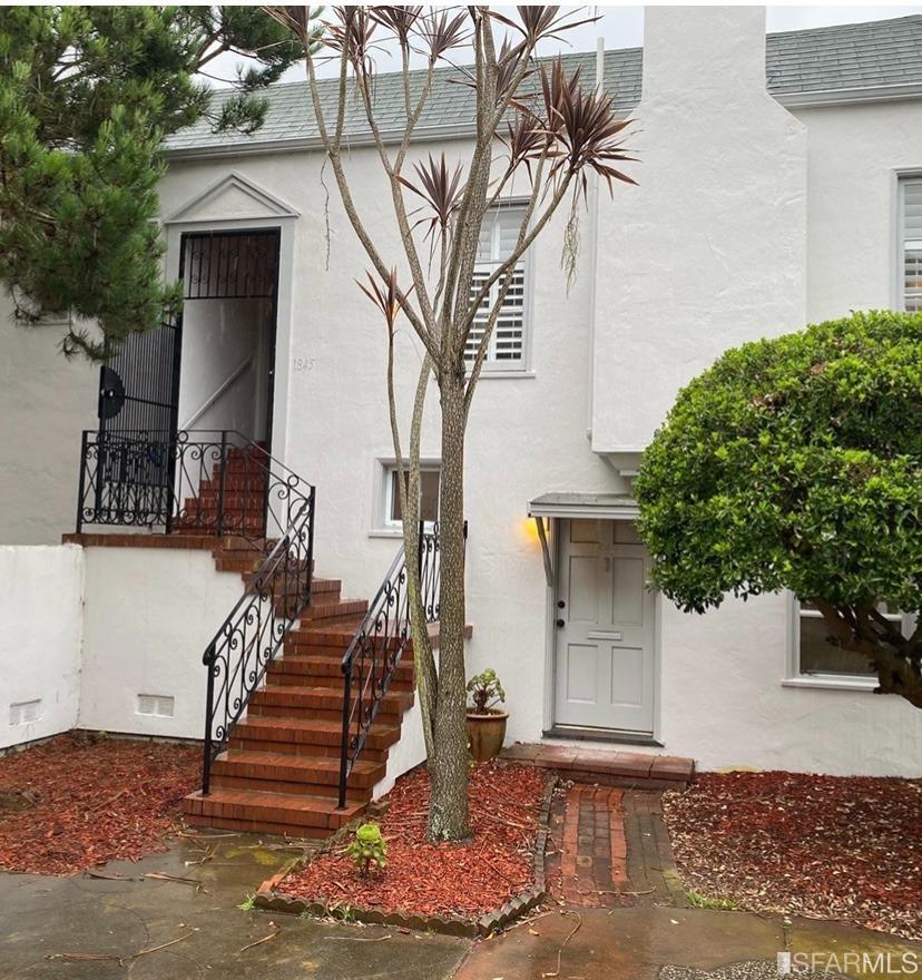 1845 Pacheco Street San Francisco, CA 94116 - Photo 55 of 57 Exterior Showing Both 1845 and 1843 Entrances