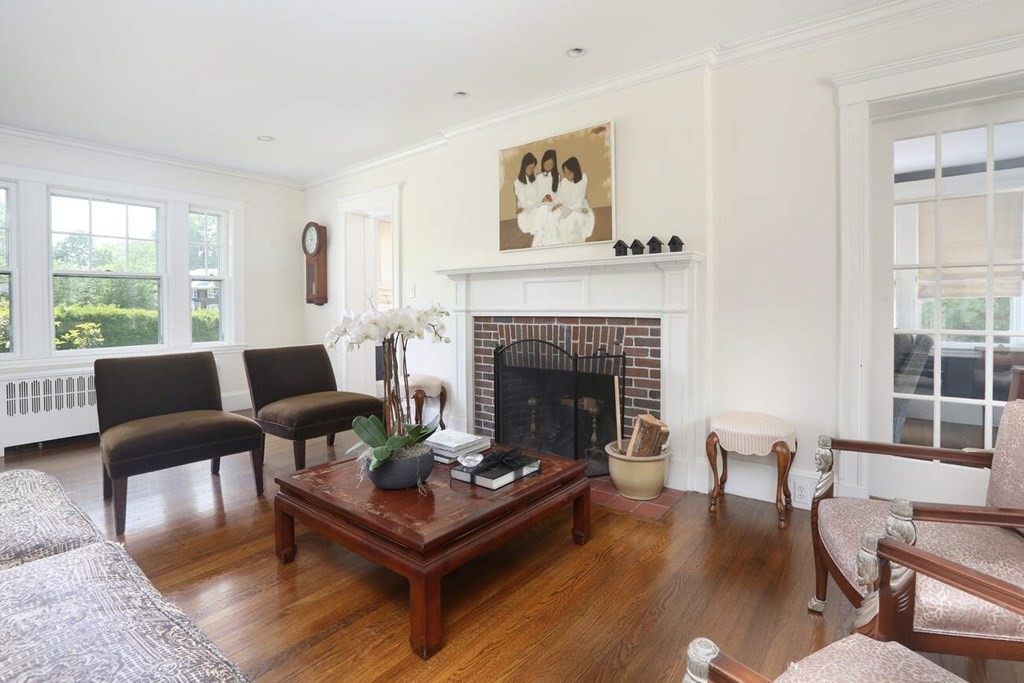 12 Nathan Road Newton, MA 02459 - Photo 5 of 20 a living room with furniture and a fireplace