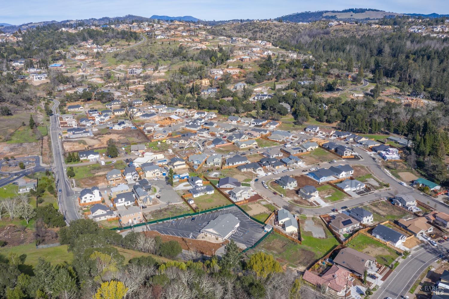 3473 Parker Hill Road Santa Rosa, CA 95404 - Photo 33 of 35 an aerial view of residential houses with outdoor space