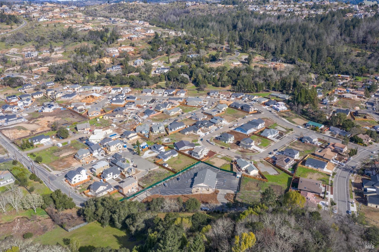 3473 Parker Hill Road Santa Rosa, CA 95404 - Photo 34 of 35 an aerial view of residential houses with outdoor space