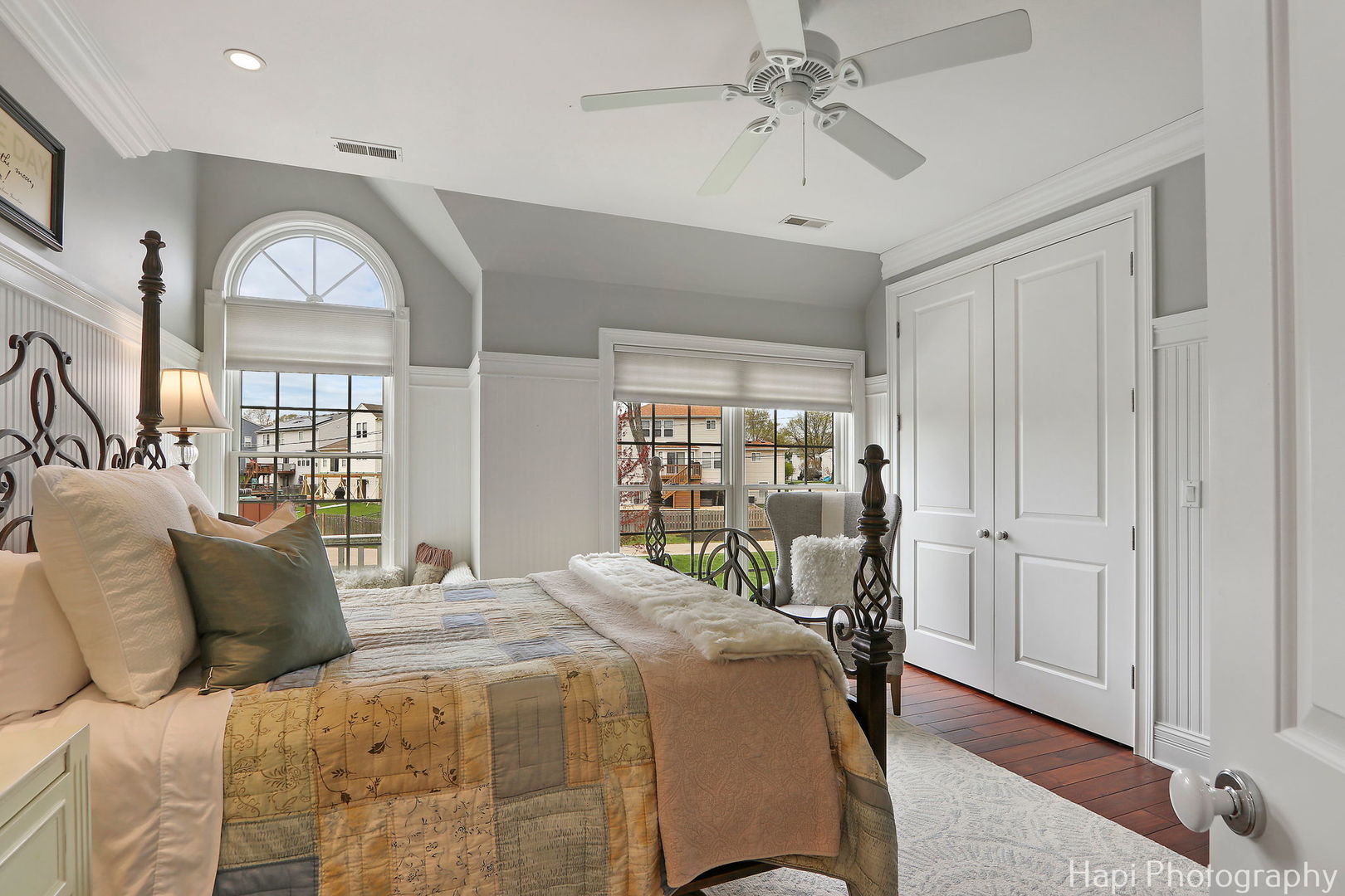 1828 Orchard Beach Road McHenry, IL 60050 - Photo 54 of 80 a bedroom with a bed and wooden floor