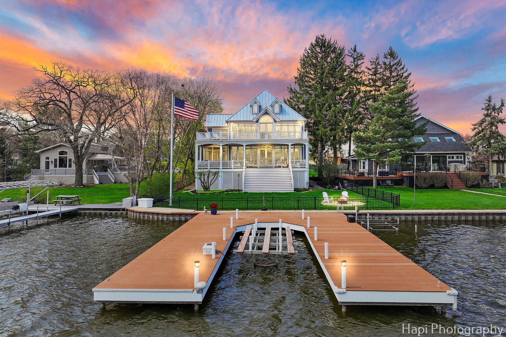 1828 Orchard Beach Road McHenry, IL 60050 - Photo 75 of 80 a view of a patio with a table chairs and a fire pit