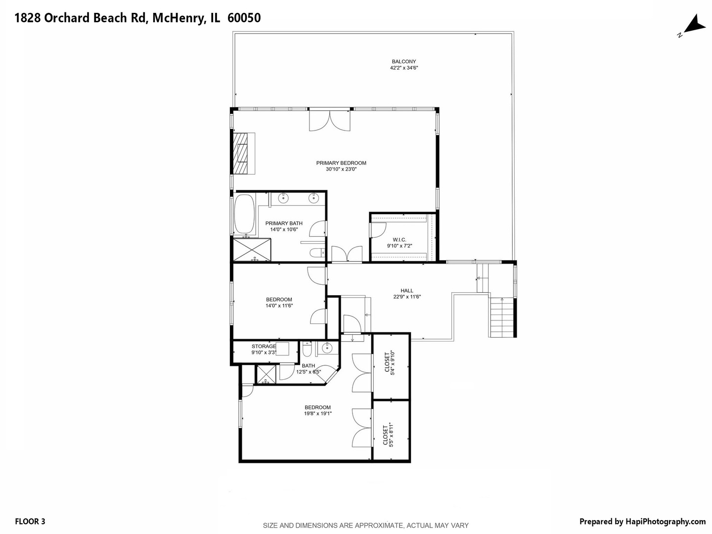 1828 Orchard Beach Road McHenry, IL 60050 - Photo 79 of 80 a black and white photo of a room
