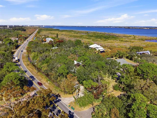a view of a lake with an outdoor space