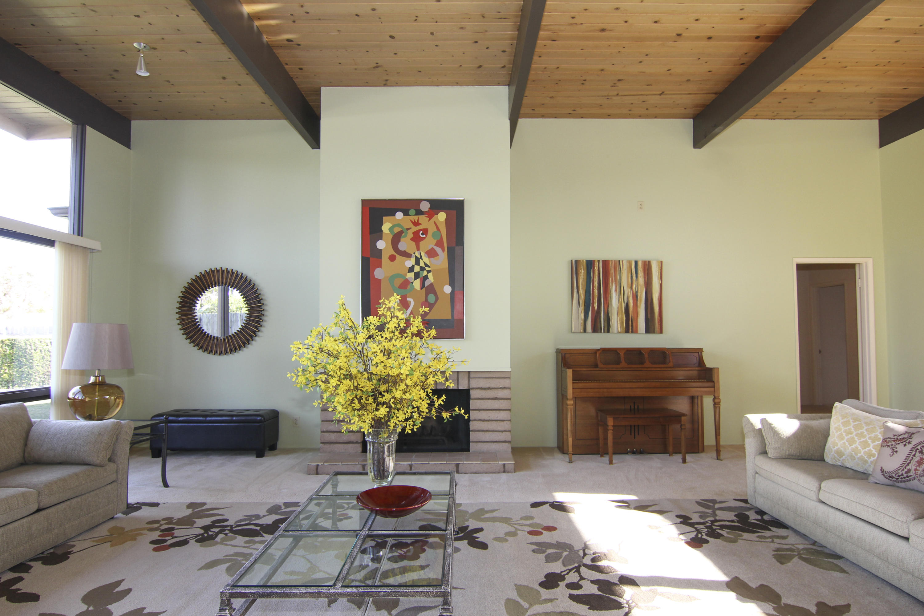 Living Room With Fireplace