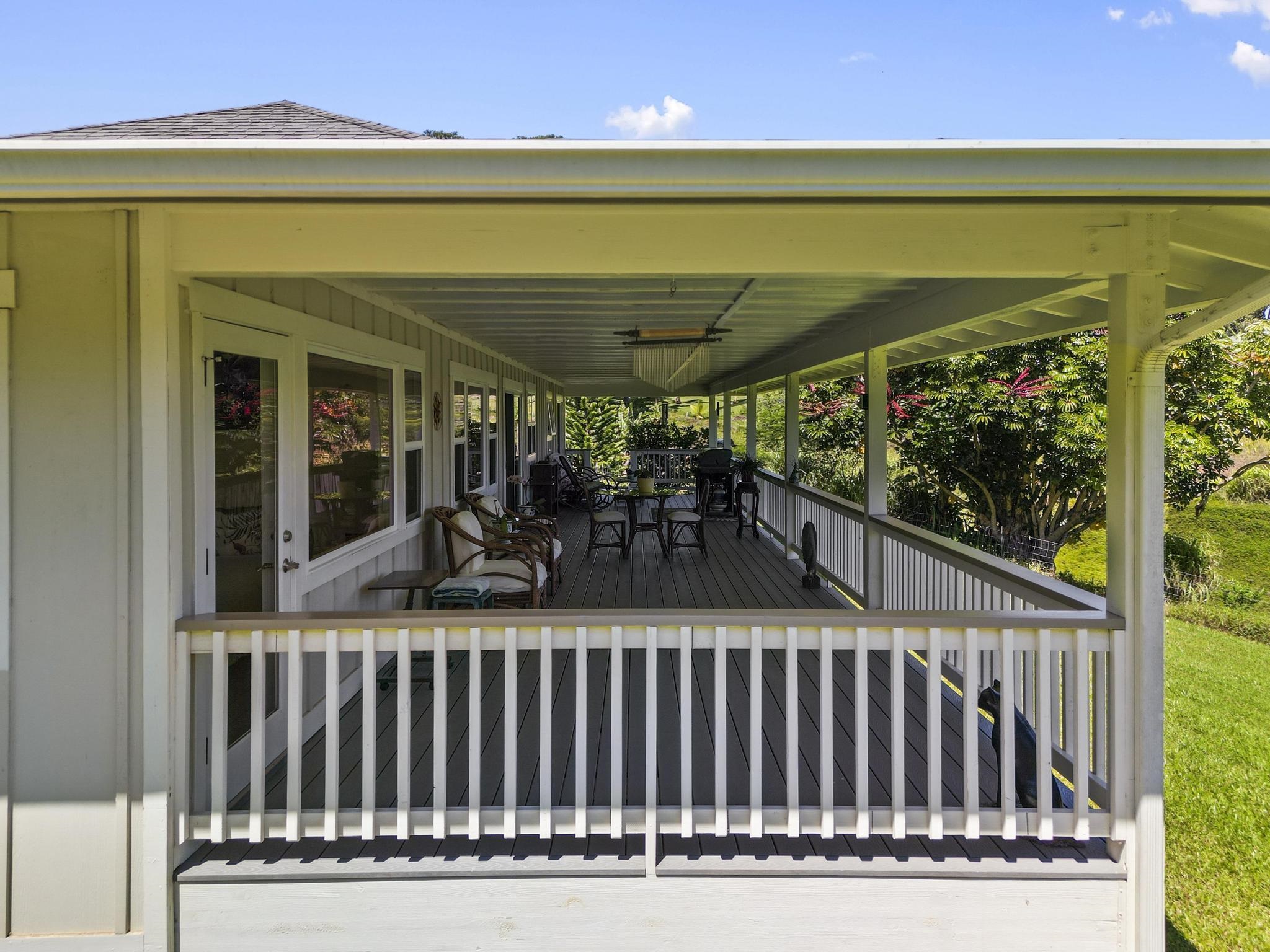 896 Hoomalolo Place, Unit B Haiku, HI 96708 - Photo 36 of 44 a view of a chairs and table in the balcony