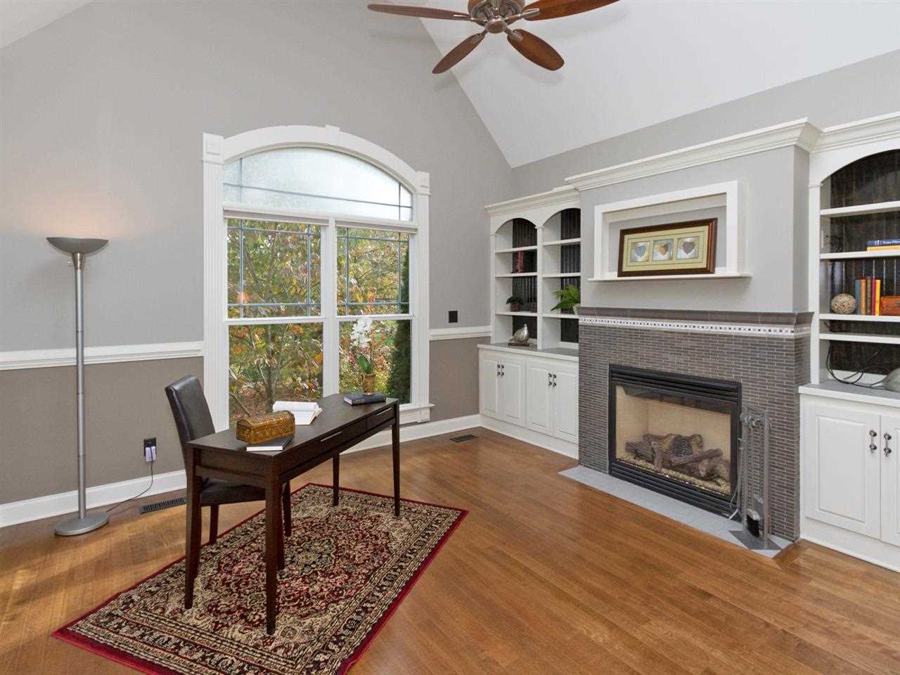 7220 Sparhawk Road Wake Forest, NC 27587 - Photo 10 of 25 1st Floor Office/Den with Vaulted Ceiling and Beautiful Hardwood Flooring