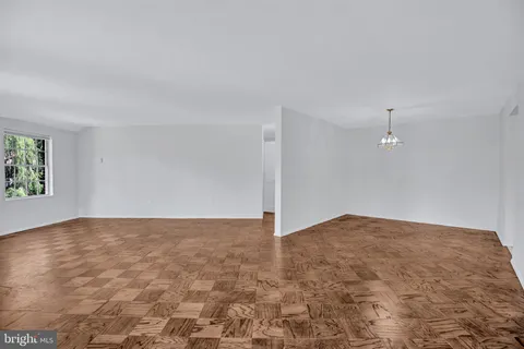 an empty room with an entryway