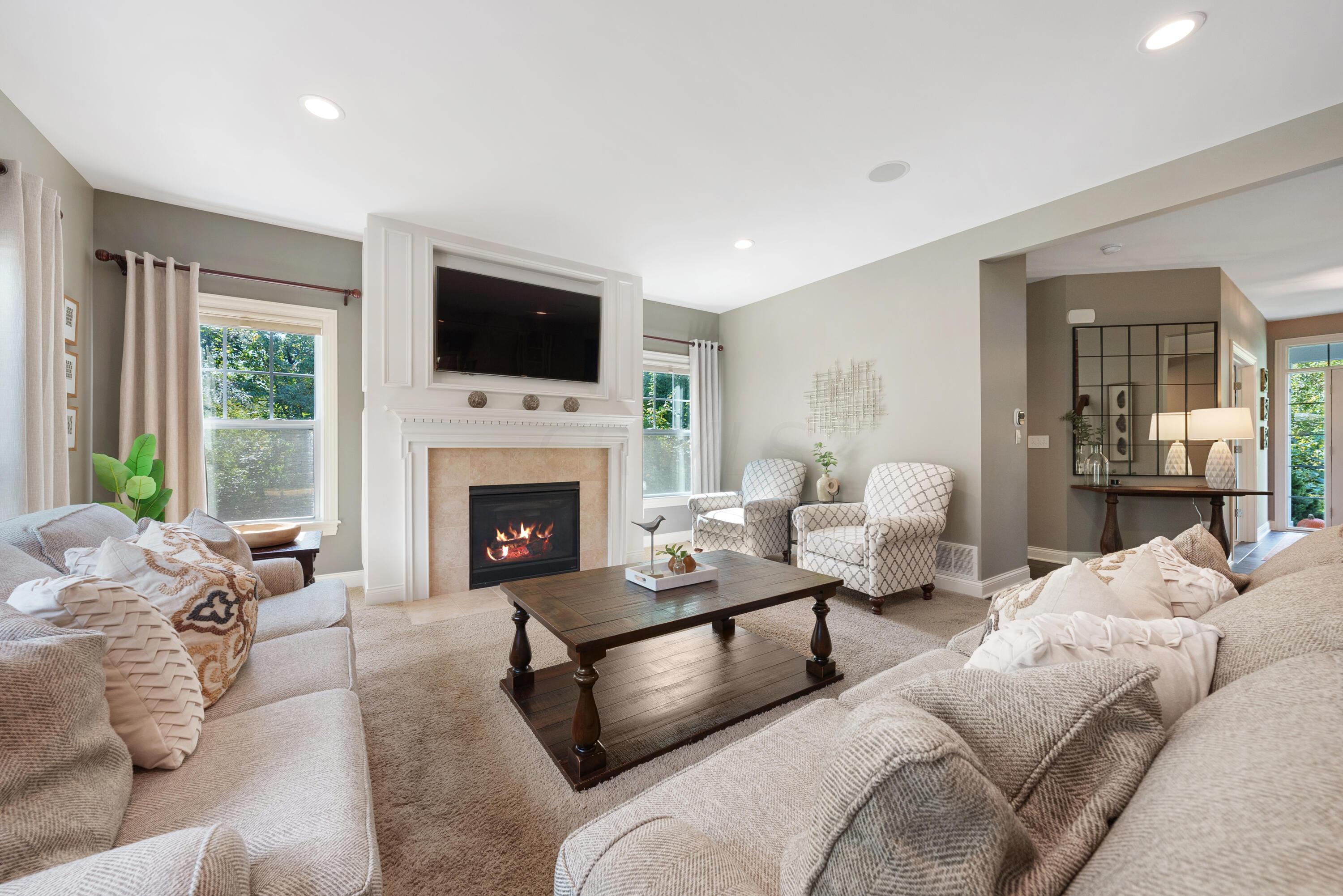 883 Elderberry Loop Delaware, OH 43015 - Photo 10 of 71 Family Room w/ Electric Fireplace