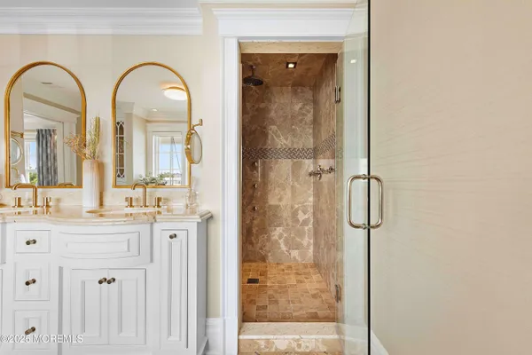 a view of a building with sitting area