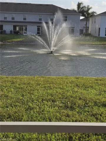 a view of a yard in front of a building