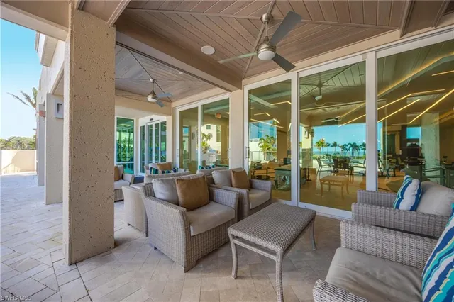 a view of a workspace with bookshelf