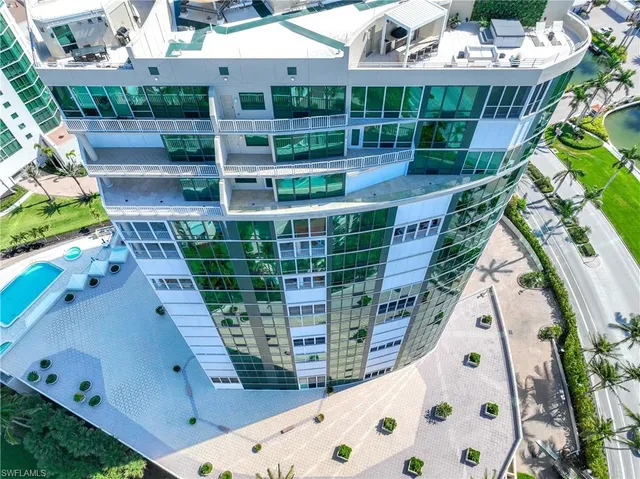 a view of a city with tall buildings