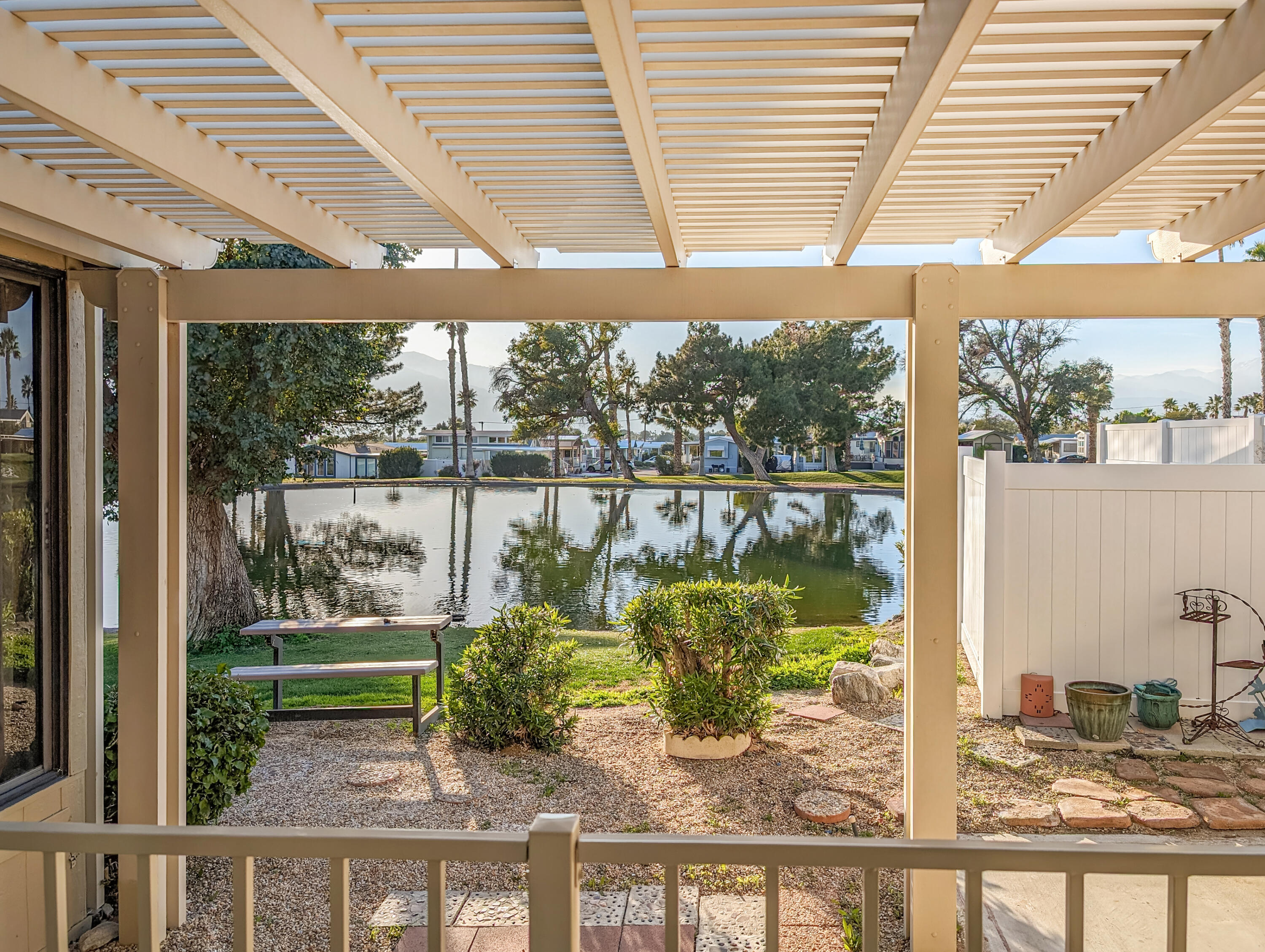 70200 Dillon Road, Unit 111 Desert Hot Springs, CA 92241 - Photo 14 of 25 a front view of a house with a ocean view