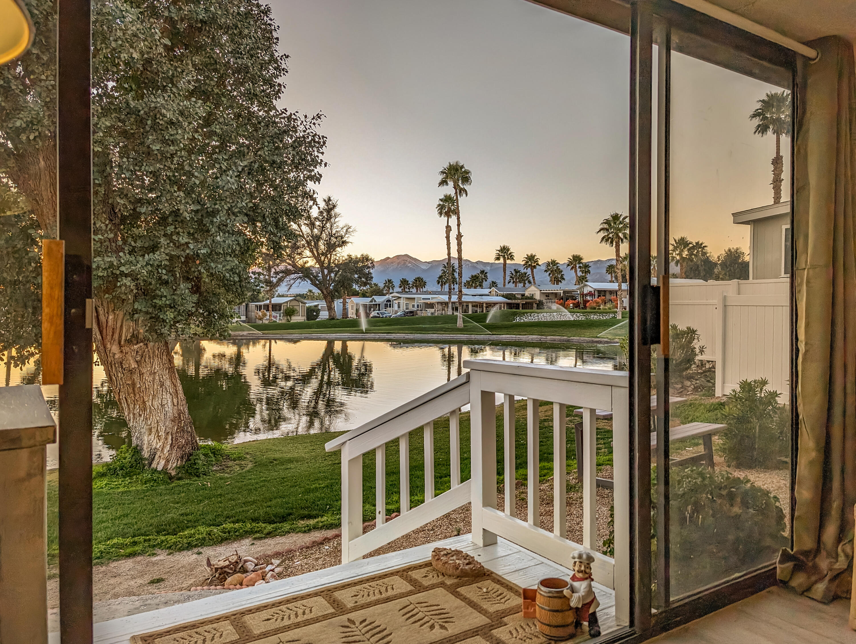70200 Dillon Road, Unit 111 Desert Hot Springs, CA 92241 - Photo 23 of 25 a view of a balcony with lake view