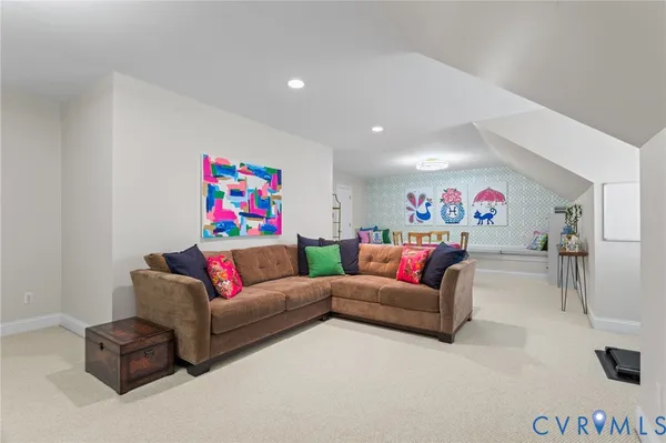 a view of backyard with green space