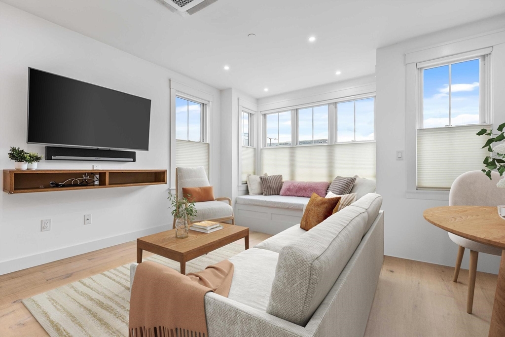360 Athens Street, Unit 360 Boston, MA 02127 - Photo 5 of 27 a living room with furniture and a flat screen tv