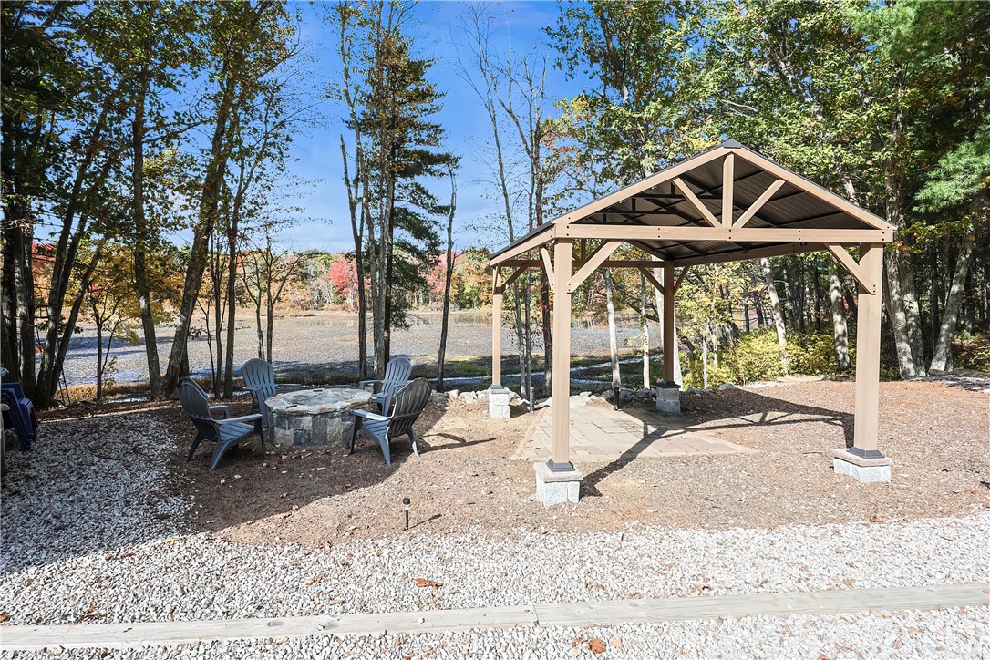 321 Greenville Road North Smithfield, RI 02896 - Photo 38 of 50 Gazebo and firepit provide a peaceful escape by the pond