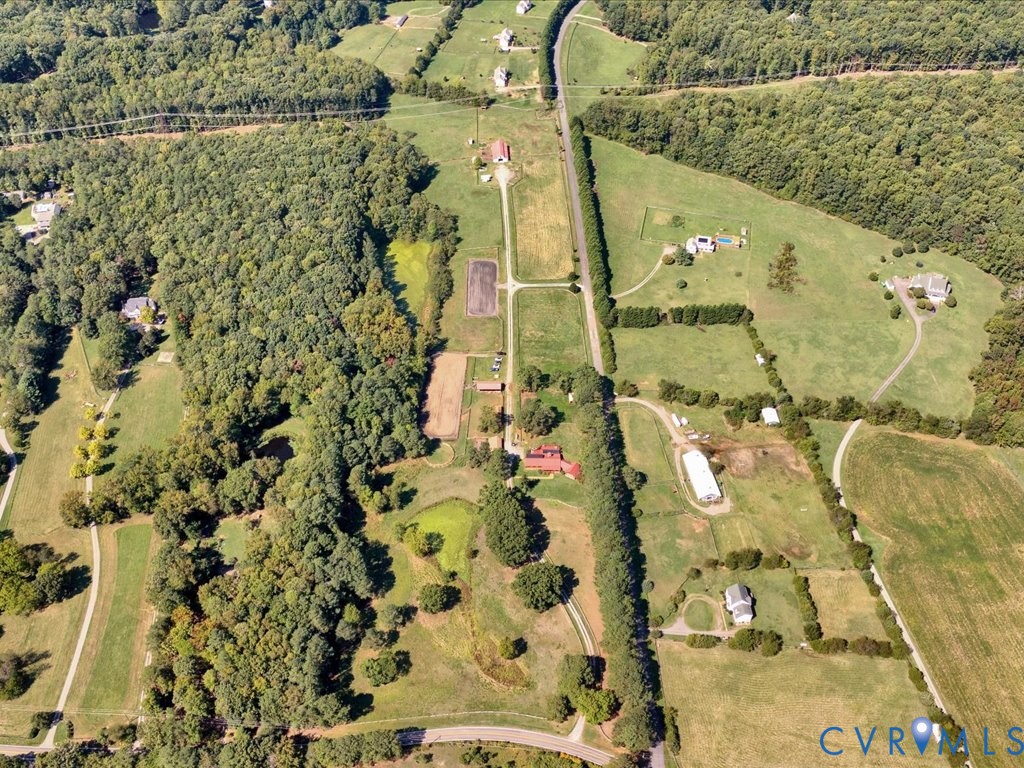 Expansive aerial view of this premier 23.77± acre
