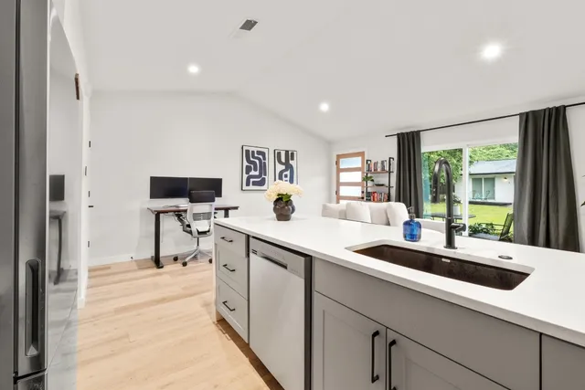 a very nice looking room with a large window