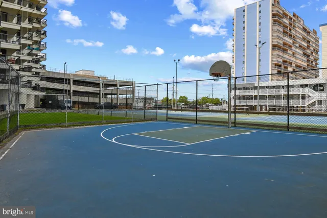 a view of a basketball court