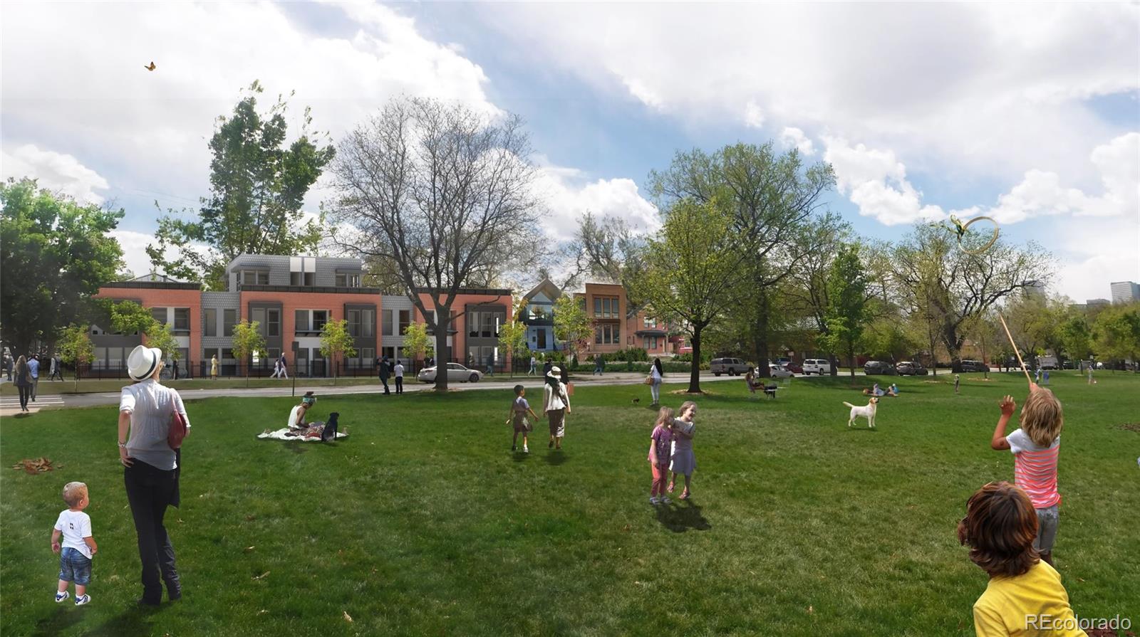 3055 Stout Street Denver, CO 80205 - Photo 6 of 6 a childrens park with lots of swings and slides