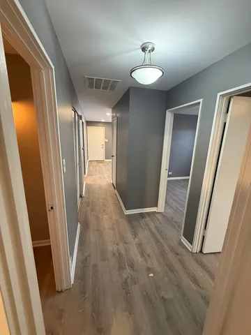 an entryway with a door