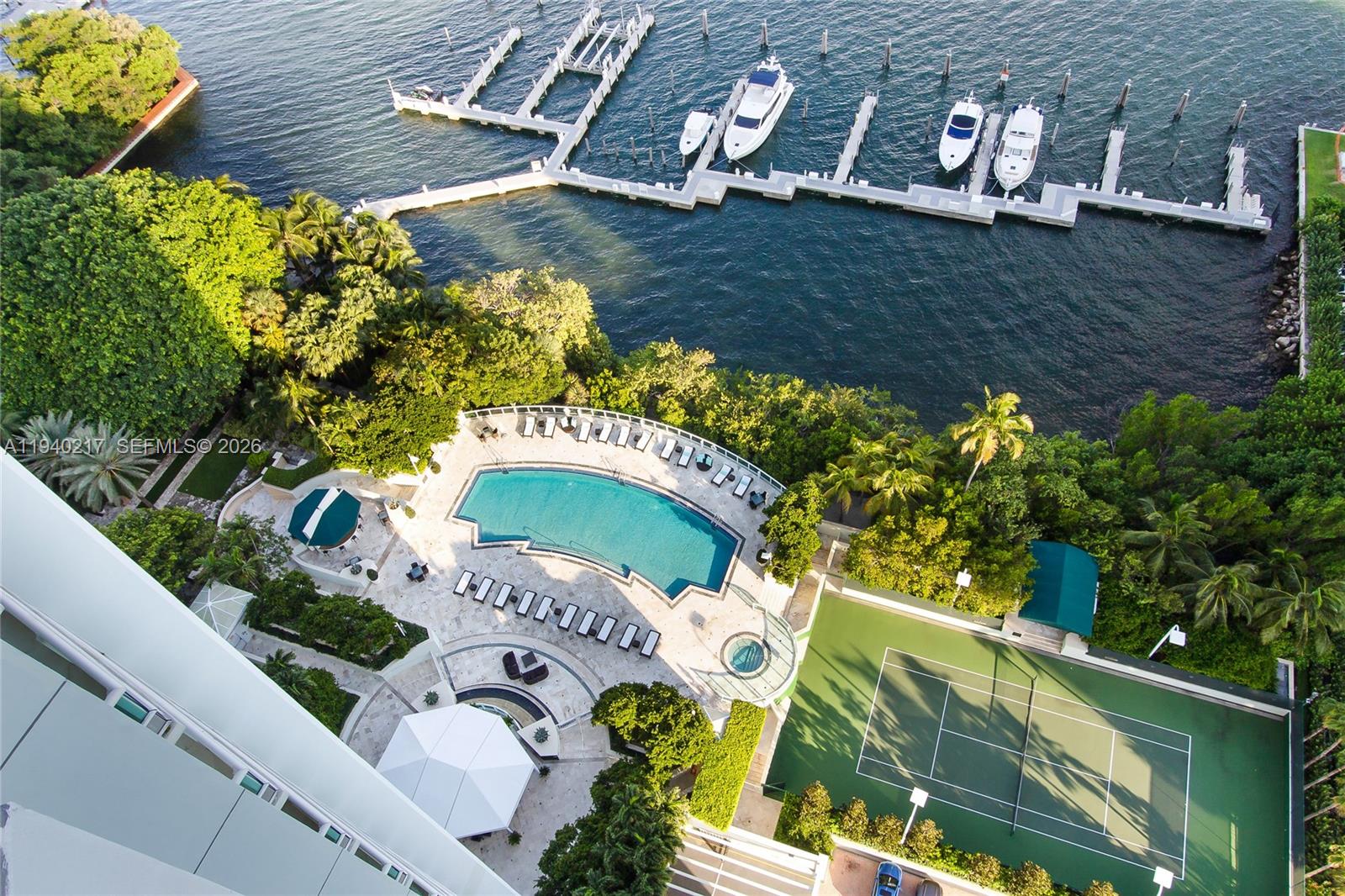 1643 Brickell Avenue, Unit 2902 Miami, FL 33129 - Photo 32 of 32 a view of yard from deck with patio