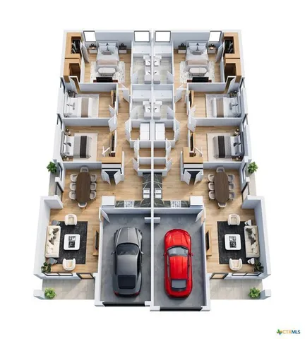 a front view of a building