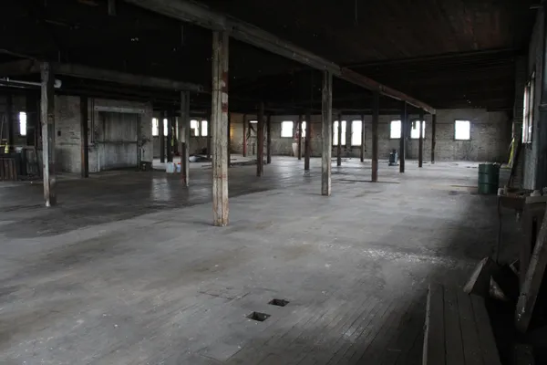 a view of a building with a street