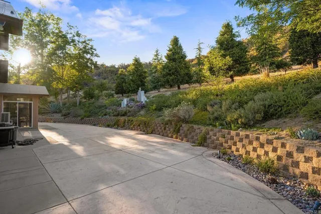 a view of outdoor space with seating