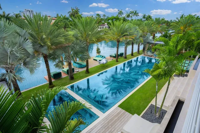 a view of a balcony with an outdoor space