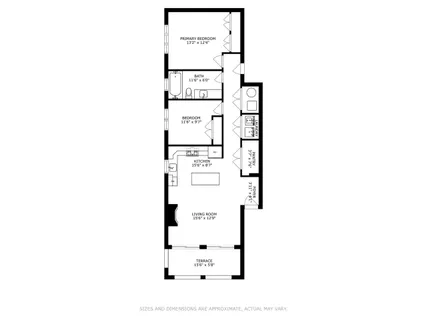 a picture of a bench in front of door