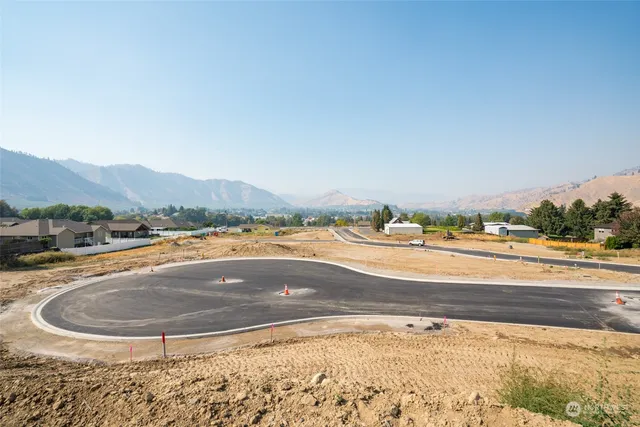 a view of a swimming pool and a mountain