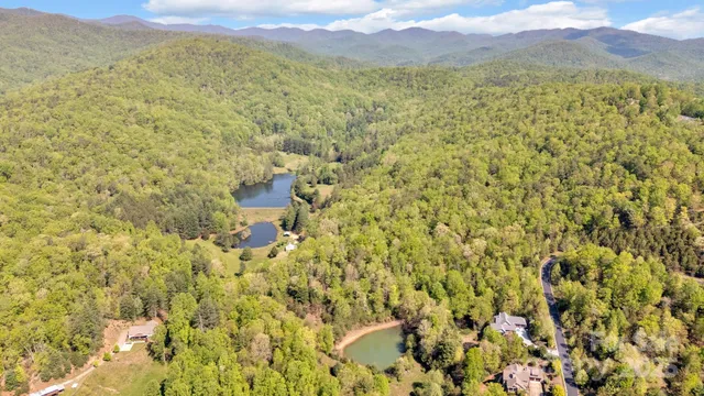 a view of lake and mountain