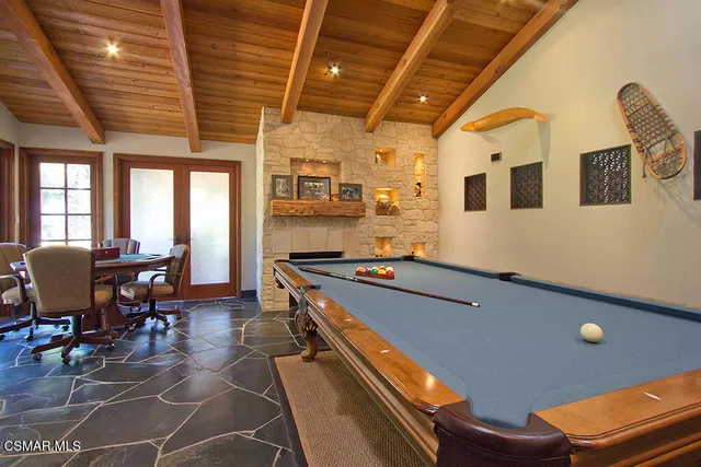 a room with furniture