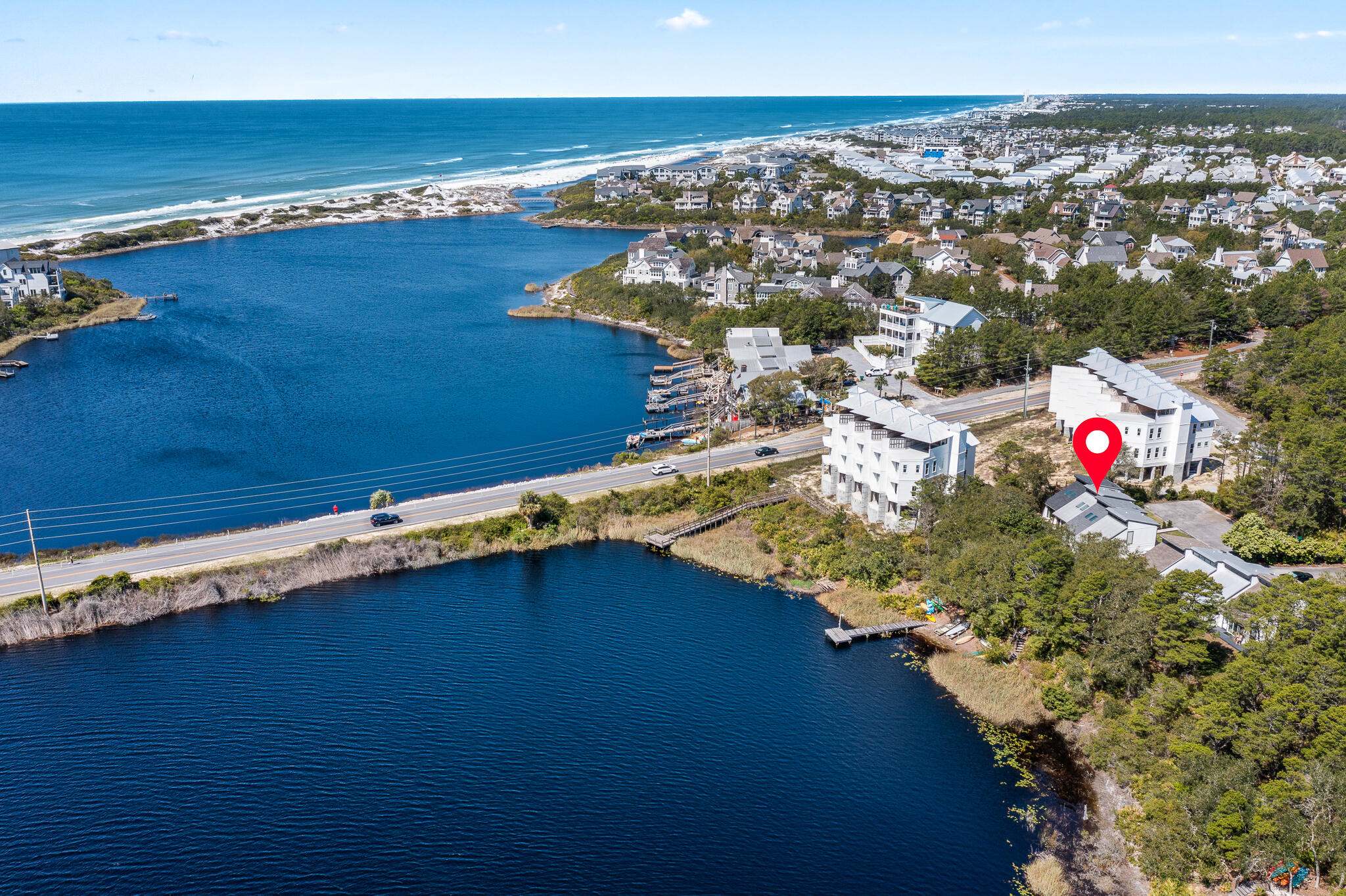 70 North Camp Creek Rd Inlet Beach, Unit 3 Inlet Beach, FL 32461 - Photo 4 of 66 a view of an ocean with a city view