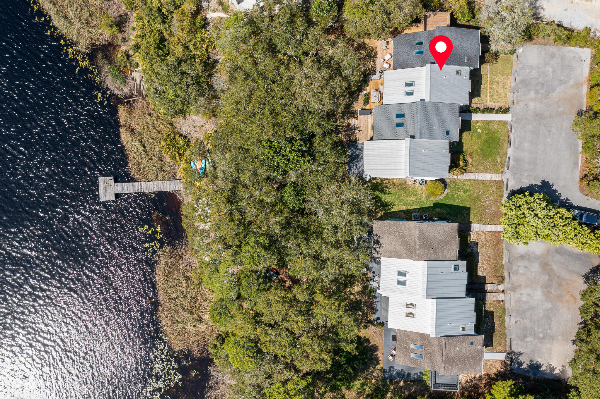70 North Camp Creek Rd Inlet Beach, Unit 3 Inlet Beach, FL 32461 - Photo 60 of 66 an aerial view of residential house with outdoor space and trees all around