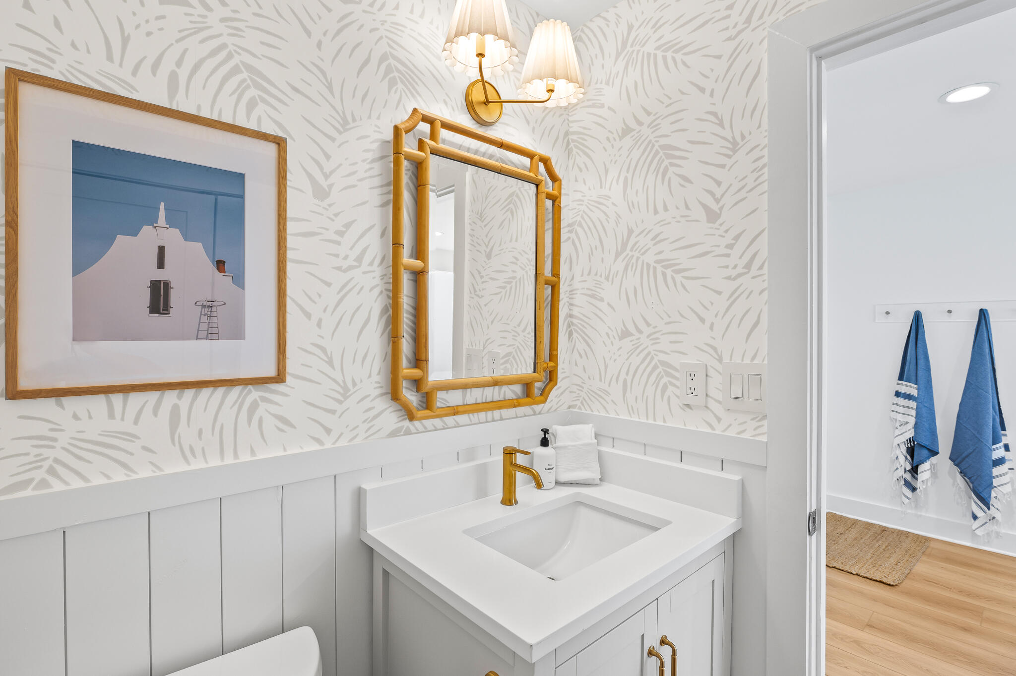 70 North Camp Creek Rd Inlet Beach, Unit 3 Inlet Beach, FL 32461 - Photo 9 of 66 a bathroom with a sink and a mirror